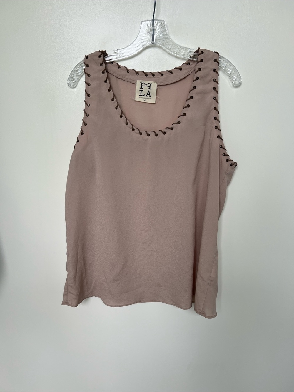 PPLA women’s Sleeveless tank Top beige / blush size medium